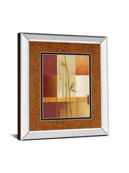 Mirrored Frame Contemporary Bamboo I By Estudio Arte 34X40 Mirror Frame Print