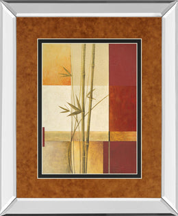 Mirrored Frame Contemporary Bamboo Ii By Estudio Arte 34X40 Mirror Frame Print