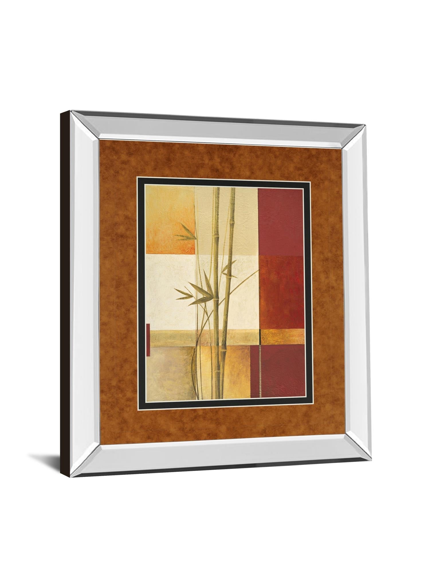 Mirrored Frame Contemporary Bamboo Ii By Estudio Arte 34X40 Mirror Frame Print