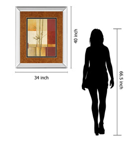 Mirrored Frame Contemporary Bamboo Ii By Estudio Arte 34X40 Mirror Frame Print
