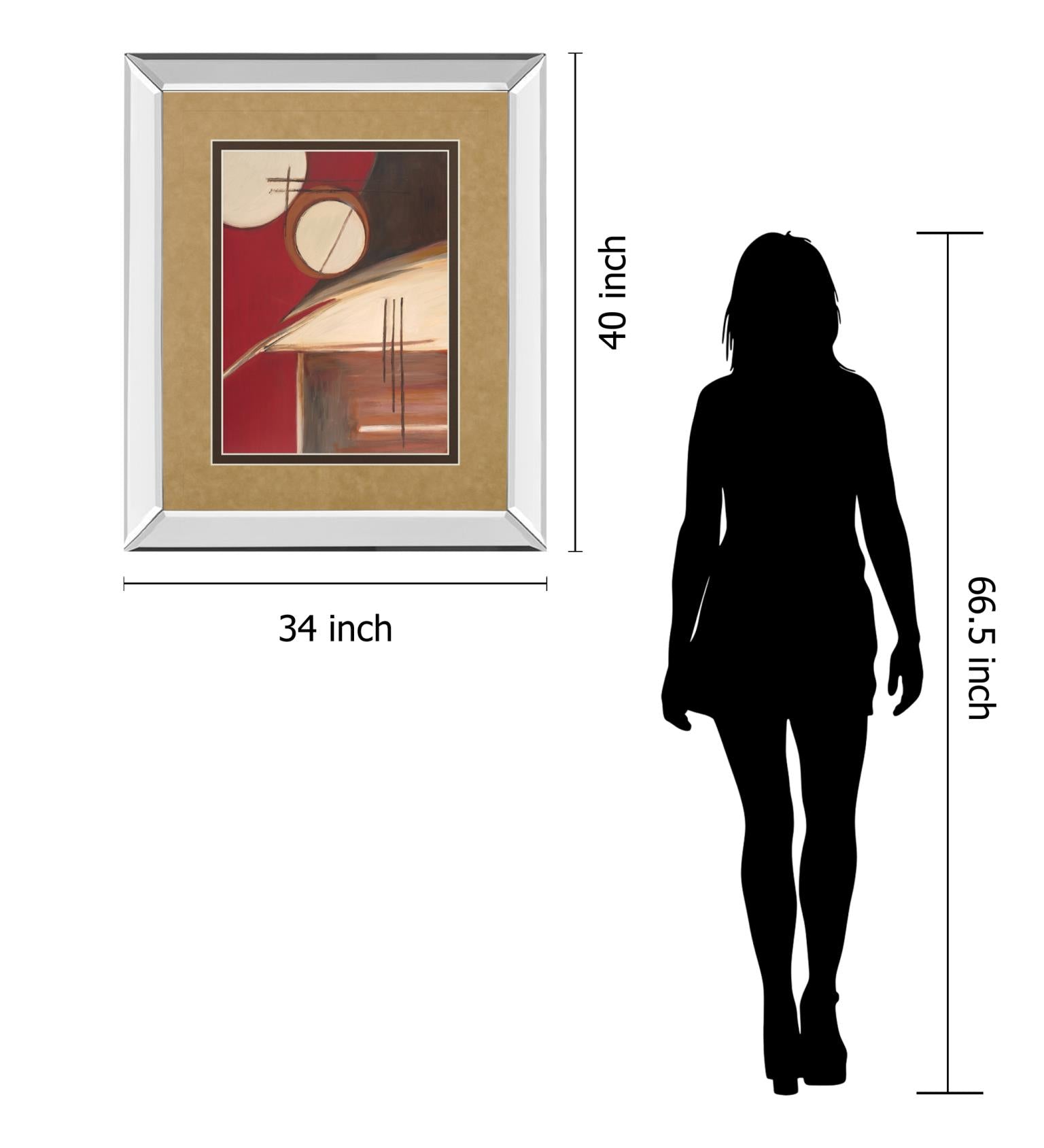 Mirrored Frame Circa Design Ii By Joy Alldredge 34X40 Mirror Frame Print
