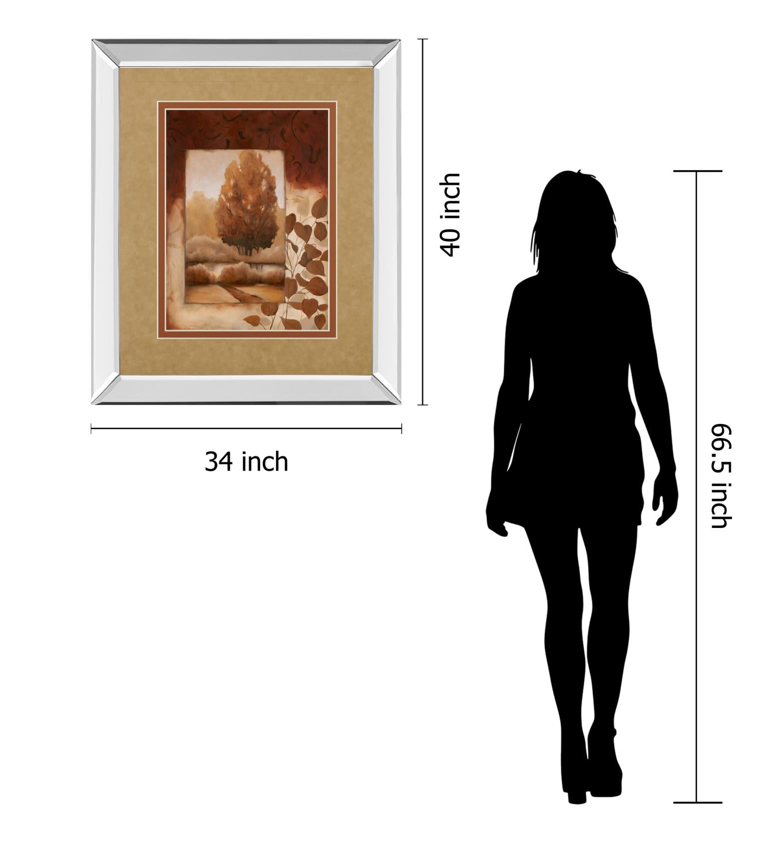 Mirrored Frame Fall Vignette Ii By Carol Robinson 34X40 Mirror Frame Print