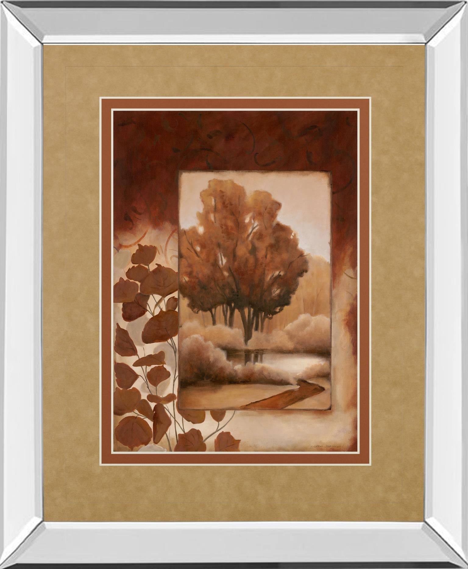 Mirrored Frame Fall Vignette I By Carol Robinson 34X40 Mirror Frame Print