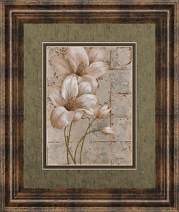 Ilies On Silver I By Vivian Flasch 34X40 Framed Print