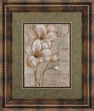 Ilies On Silver I By Vivian Flasch 34X40 Framed Print