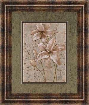 Ilies On Silver Ii By Vivian Flasch 34X40 Framed Print