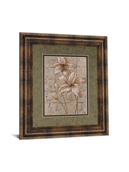 Ilies On Silver Ii By Vivian Flasch 34X40 Framed Print