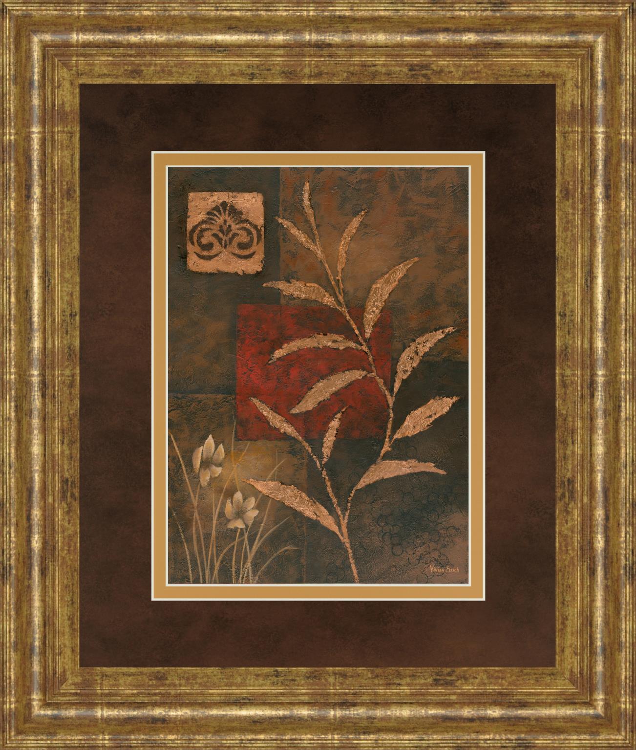 Copper Rhythm Ii By Vivian Flasch 34X40 Framed Print