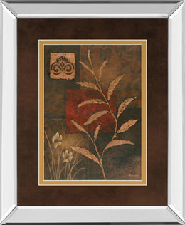 Mirrored Frame Copper Rhythm Ii By Vivian Flasch 34X40 Mirror Frame Print