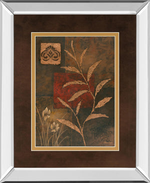 Mirrored Frame Copper Rhythm Ii By Vivian Flasch 34X40 Mirror Frame Print