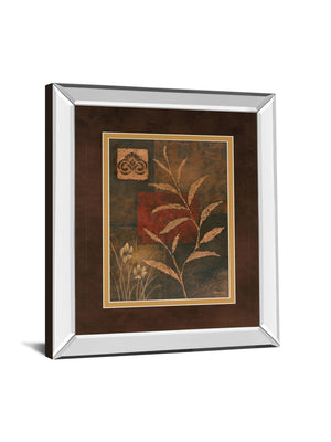 Mirrored Frame Copper Rhythm Ii By Vivian Flasch 34X40 Mirror Frame Print
