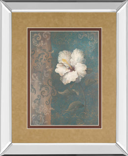 Mirrored Frame Floral Trans Ii By Vivian Flasch 34X40 Mirror Frame Print