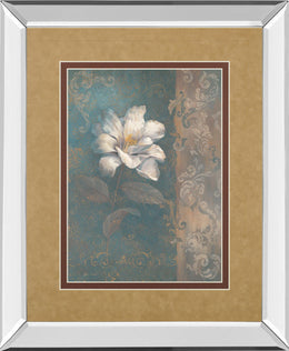 Mirrored Frame Floral Trans I By Vivian Flasch 34X40 Mirror Frame Print