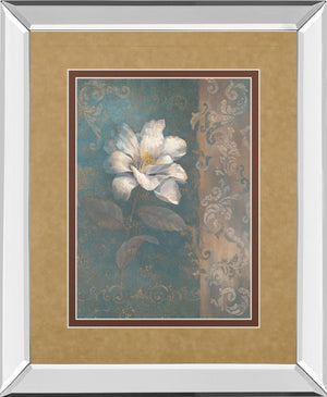Mirrored Frame Floral Trans I By Vivian Flasch 34X40 Mirror Frame Print