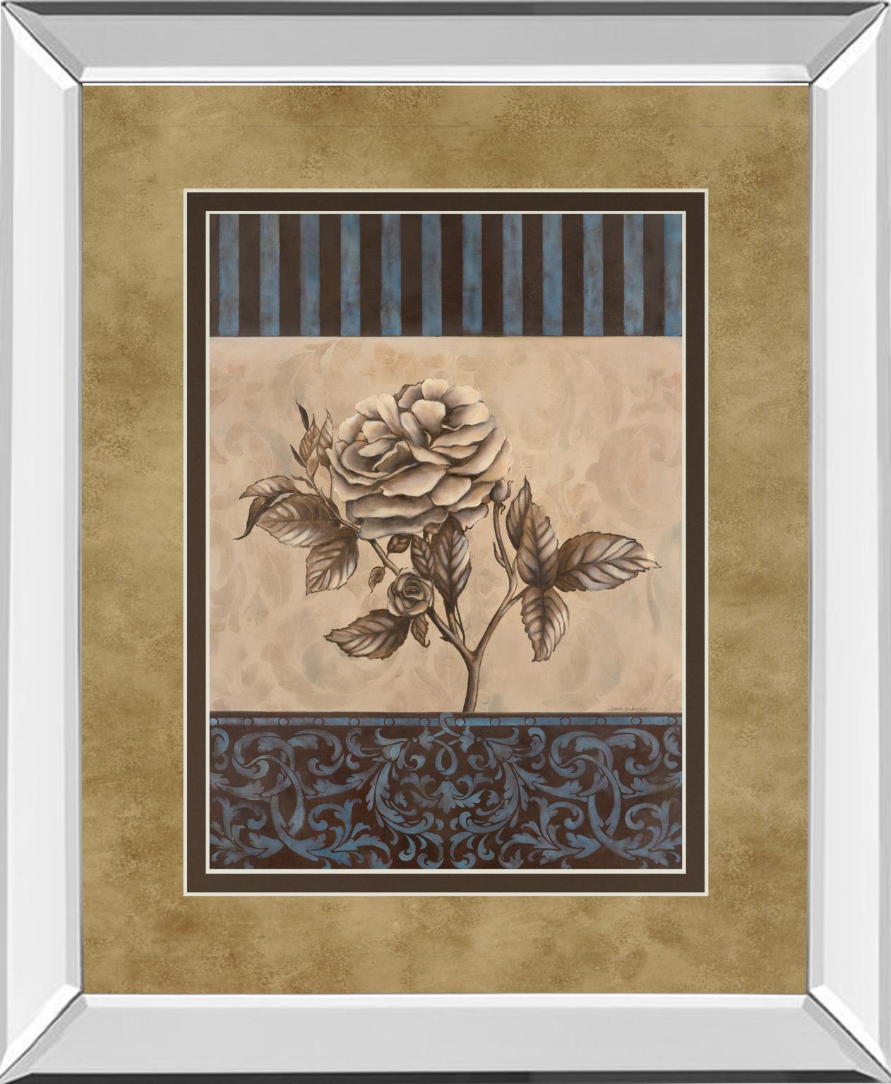 Mirrored Frame Rose Refined Ii By Carol Robinson 34X40 Mirror Frame Print