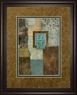 Petites Fleurs Sur Le Bleu Ii By Norm Olson 34X40 Framed Print