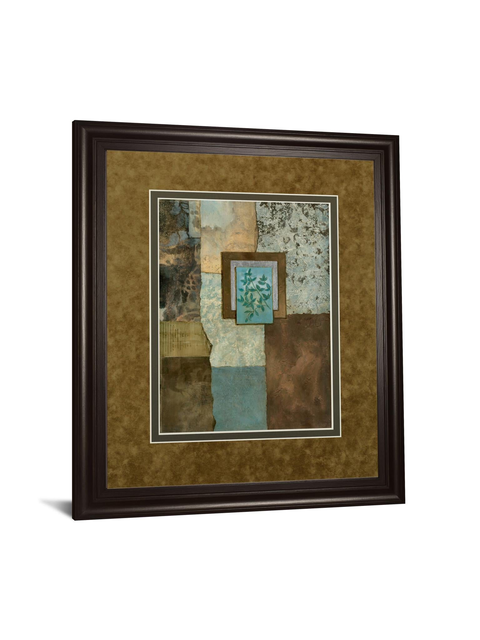 Petites Fleurs Sur Le Bleu Ii By Norm Olson 34X40 Framed Print