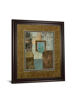 Petites Fleurs Sur Le Bleu Ii By Norm Olson 34X40 Framed Print