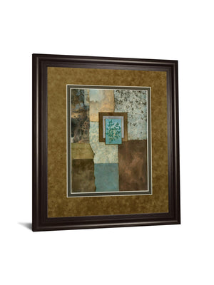 Petites Fleurs Sur Le Bleu Ii By Norm Olson 34X40 Framed Print