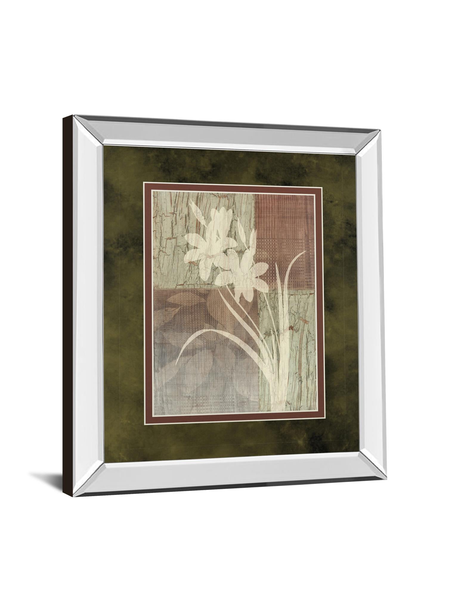 Mirrored Frame Lily Silhouette By Various 34X40 Mirror Frame Print