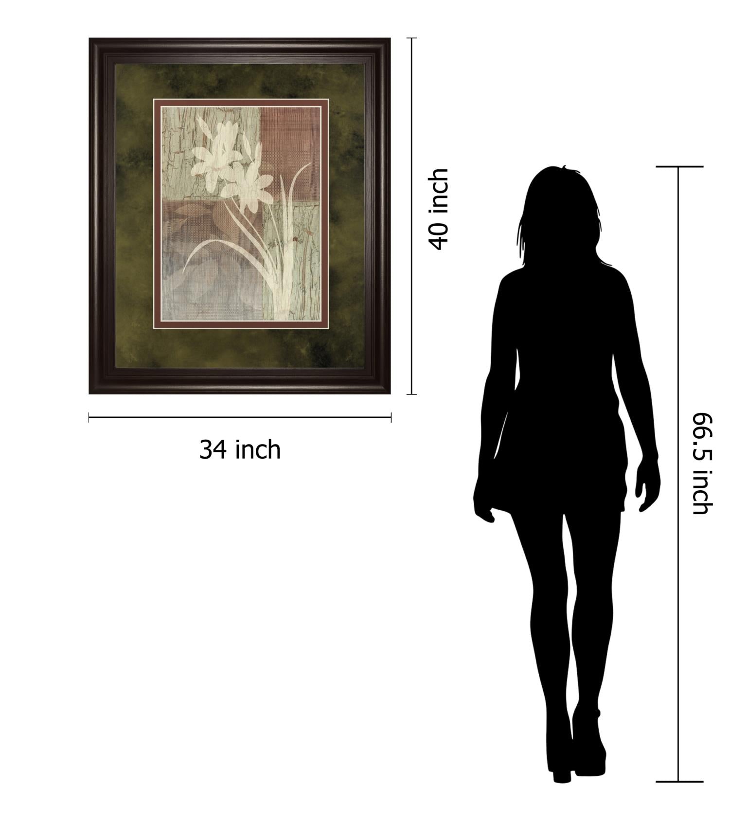 Lily Silhouette By Various 34X40 Framed Print