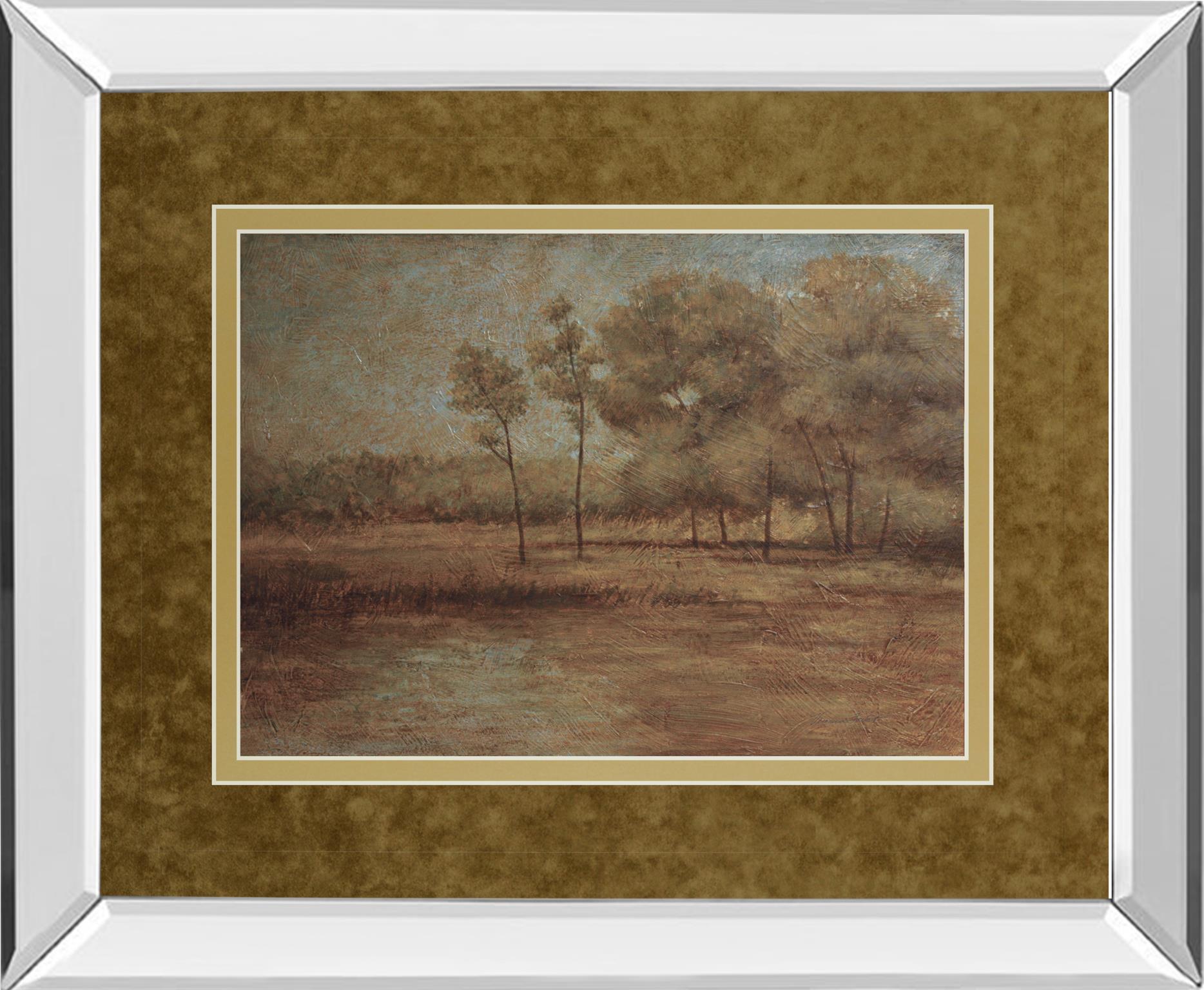 Mirrored Frame Woodland Solitude By Veronica Faust 34X40 Mirror Frame Print