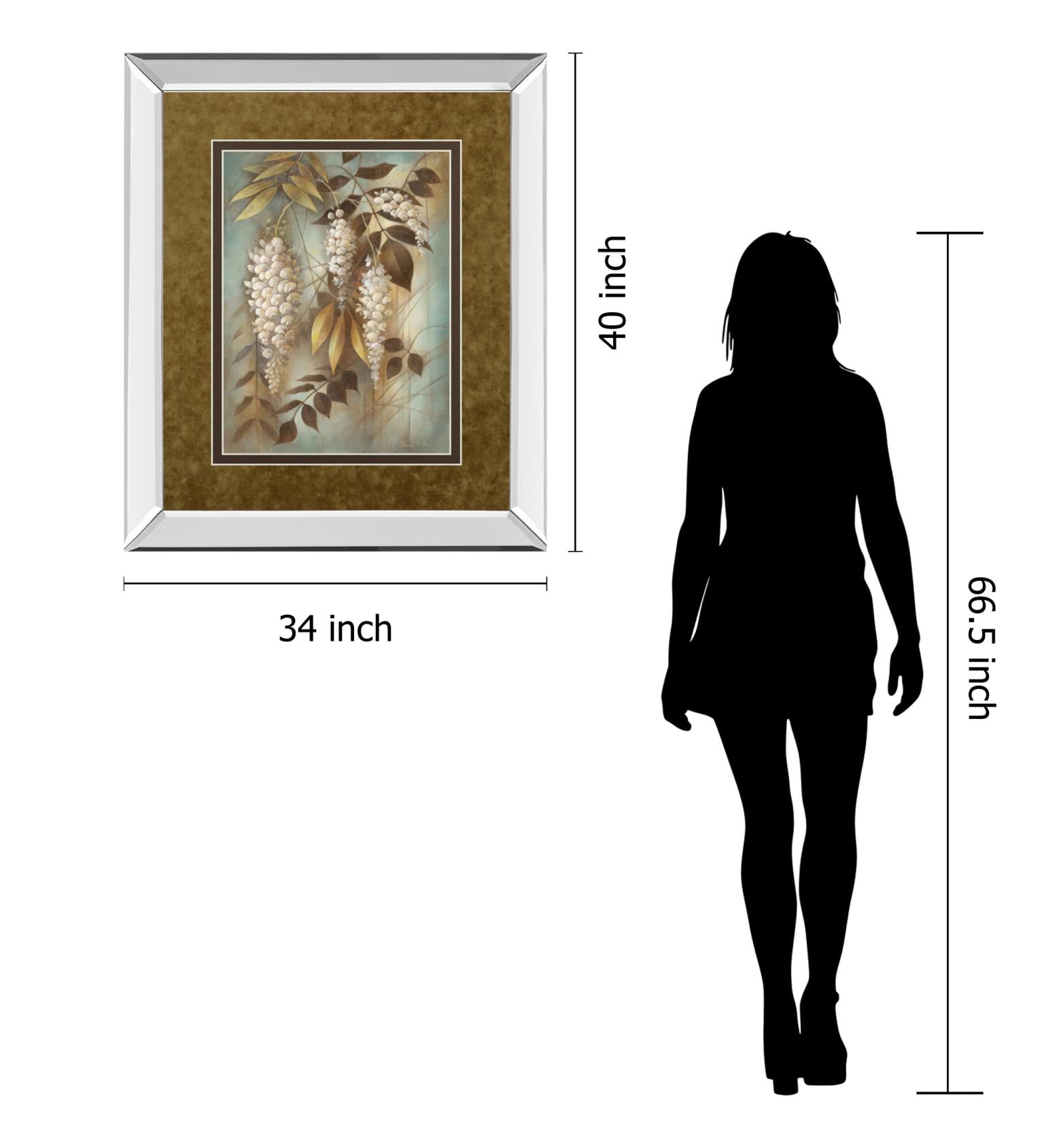 Mirrored Frame Wisteria Lane Ii By Eliane Volherbst-Lane 34X40 Mirror Frame Print