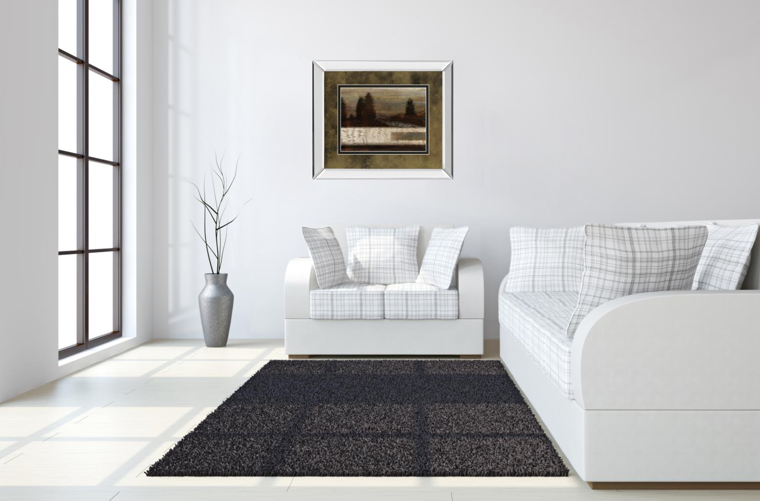 Mirrored Frame Quiet Forest  By Roxi Gray 34X40 Mirror Frame Print