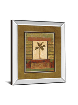 Mirrored Frame Classic Palm Ii By Rebecca Burton 34X40 Mirror Frame Print