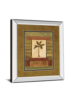 Mirrored Frame Classic Palm Ii By Rebecca Burton 34X40 Mirror Frame Print