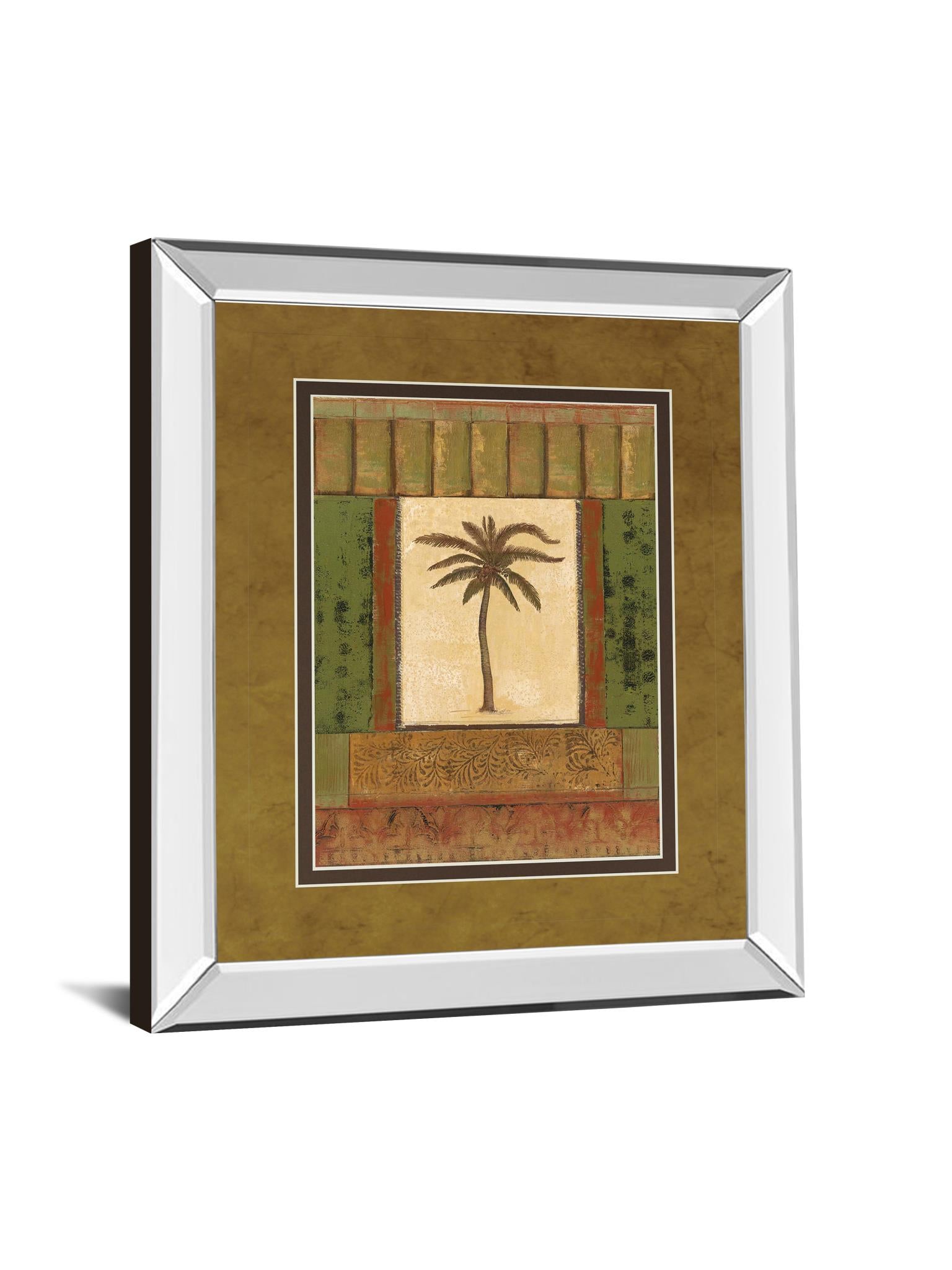 Mirrored Frame Classic Palm I By Rebecca Burton 34X40 Mirror Frame Print