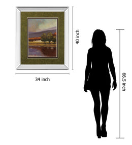 Mirrored Frame Lake View I By Norman Wyatt, Jr. 34X40 Mirror Frame Print