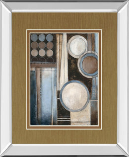 Mirrored Frame Blue Notes Ii By Kimberly Poloson 34X40 Mirror Frame Print