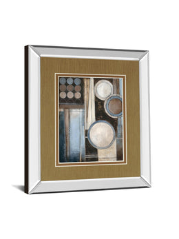 Mirrored Frame Blue Notes Ii By Kimberly Poloson 34X40 Mirror Frame Print