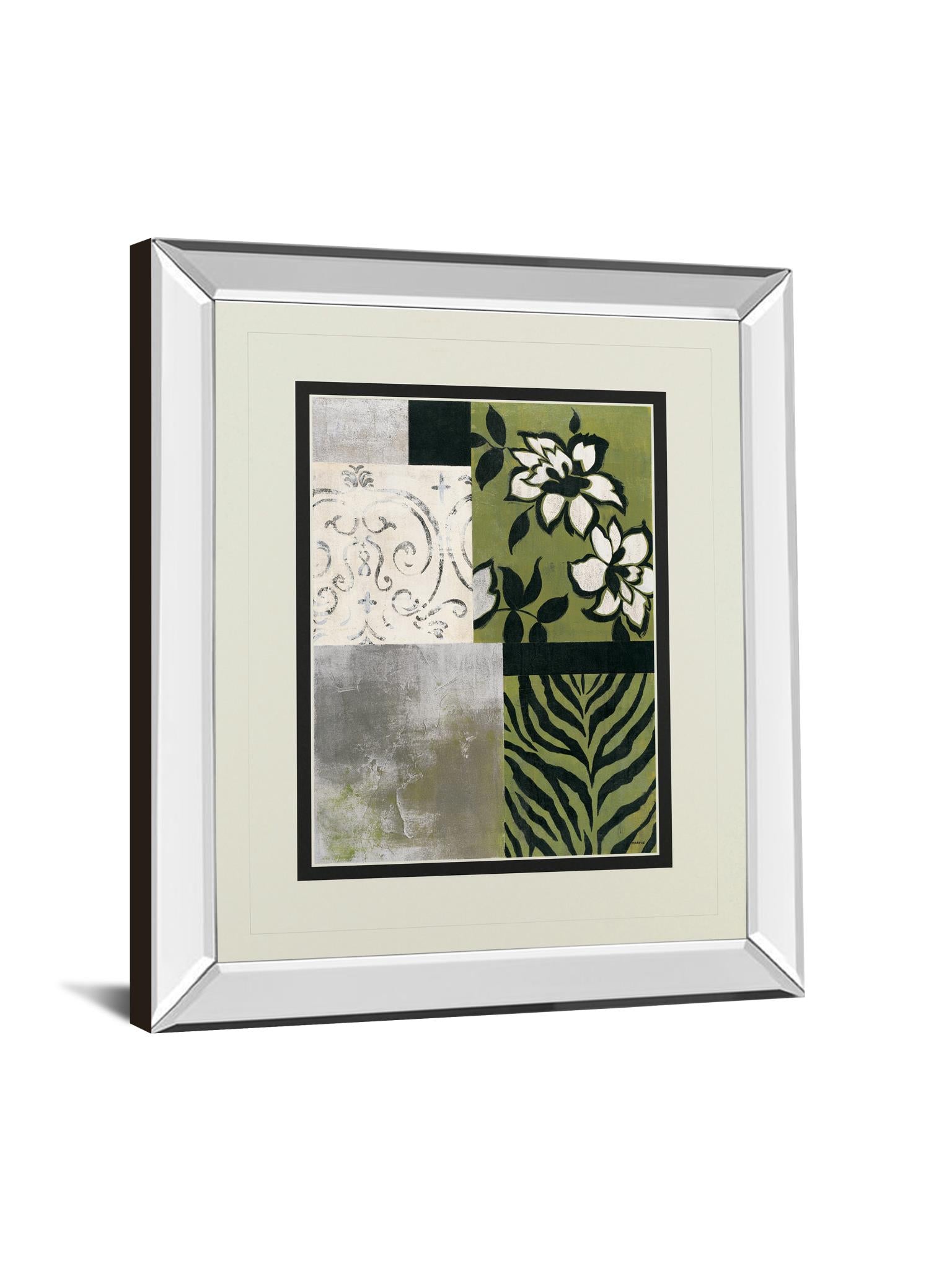 Mirrored Frame Playing With Patterns Ii By Cheryl Martin 34X40 Mirror Frame Print