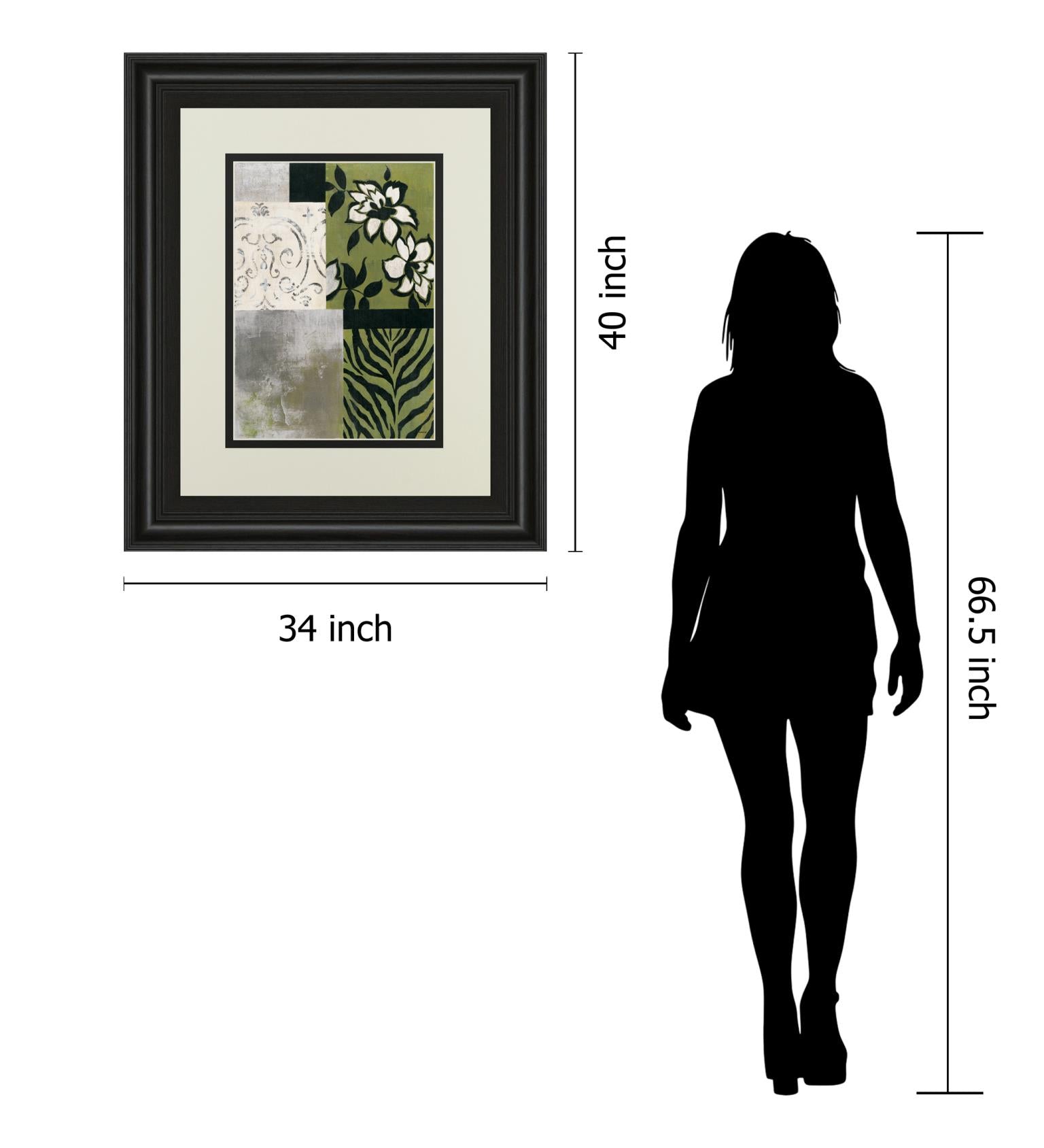 Playing With Patterns Ii By Cheryl Martin 34X40 Framed Print