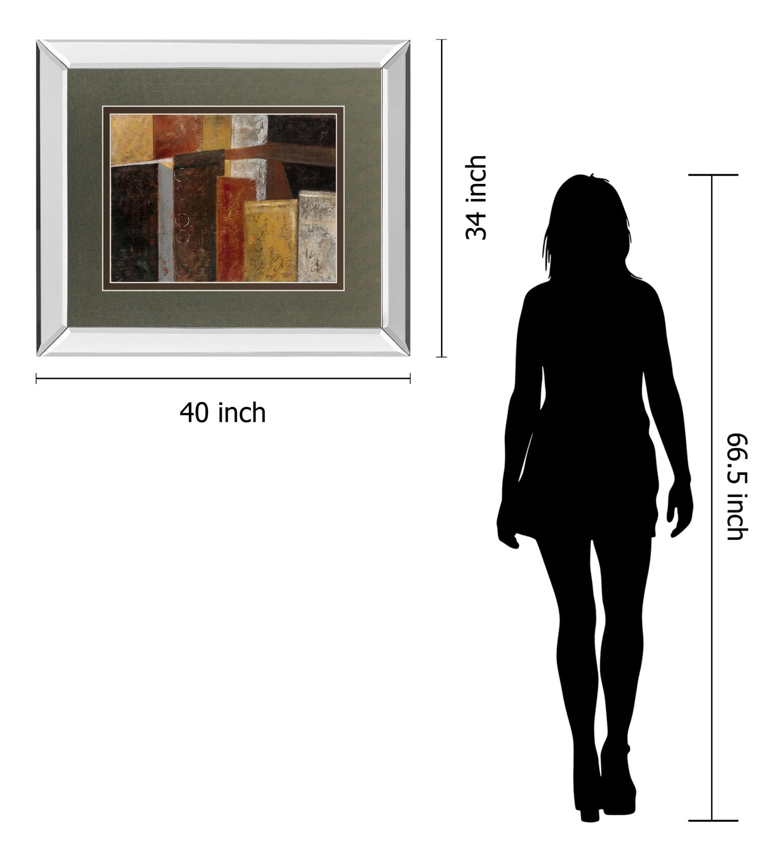 Mirrored Frame In The City I By Carol Robinson 34X40 Mirror Frame Print