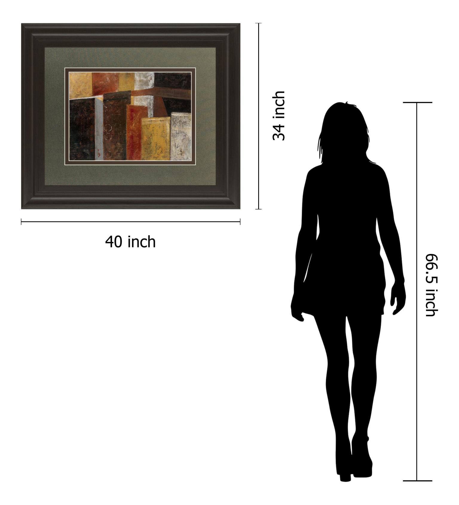 In The City I By Carol Robinson 34X40 Framed Print