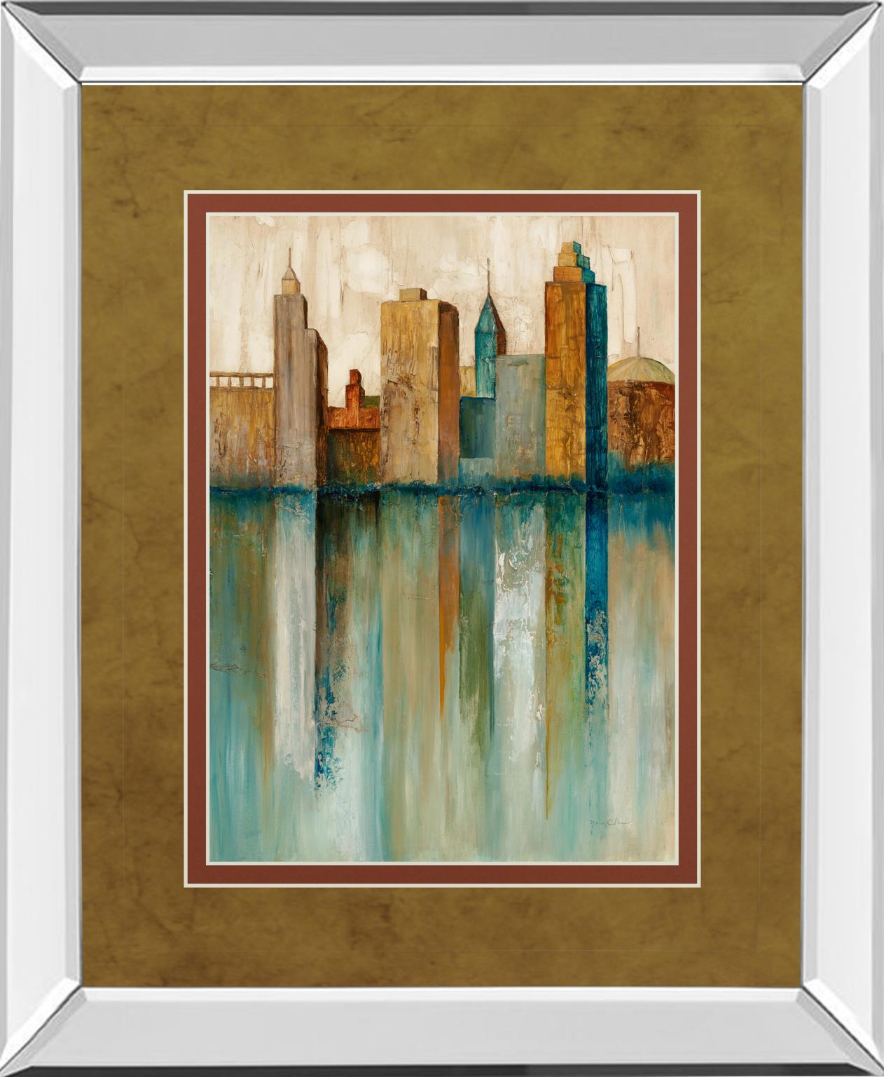 Mirrored Frame City View Ii By Norm Olson 34X40 Mirror Frame Print