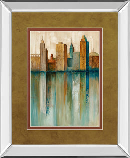 Mirrored Frame City View Ii By Norm Olson 34X40 Mirror Frame Print