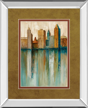 Mirrored Frame City View Ii By Norm Olson 34X40 Mirror Frame Print