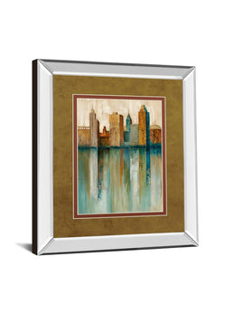 Mirrored Frame City View Ii By Norm Olson 34X40 Mirror Frame Print