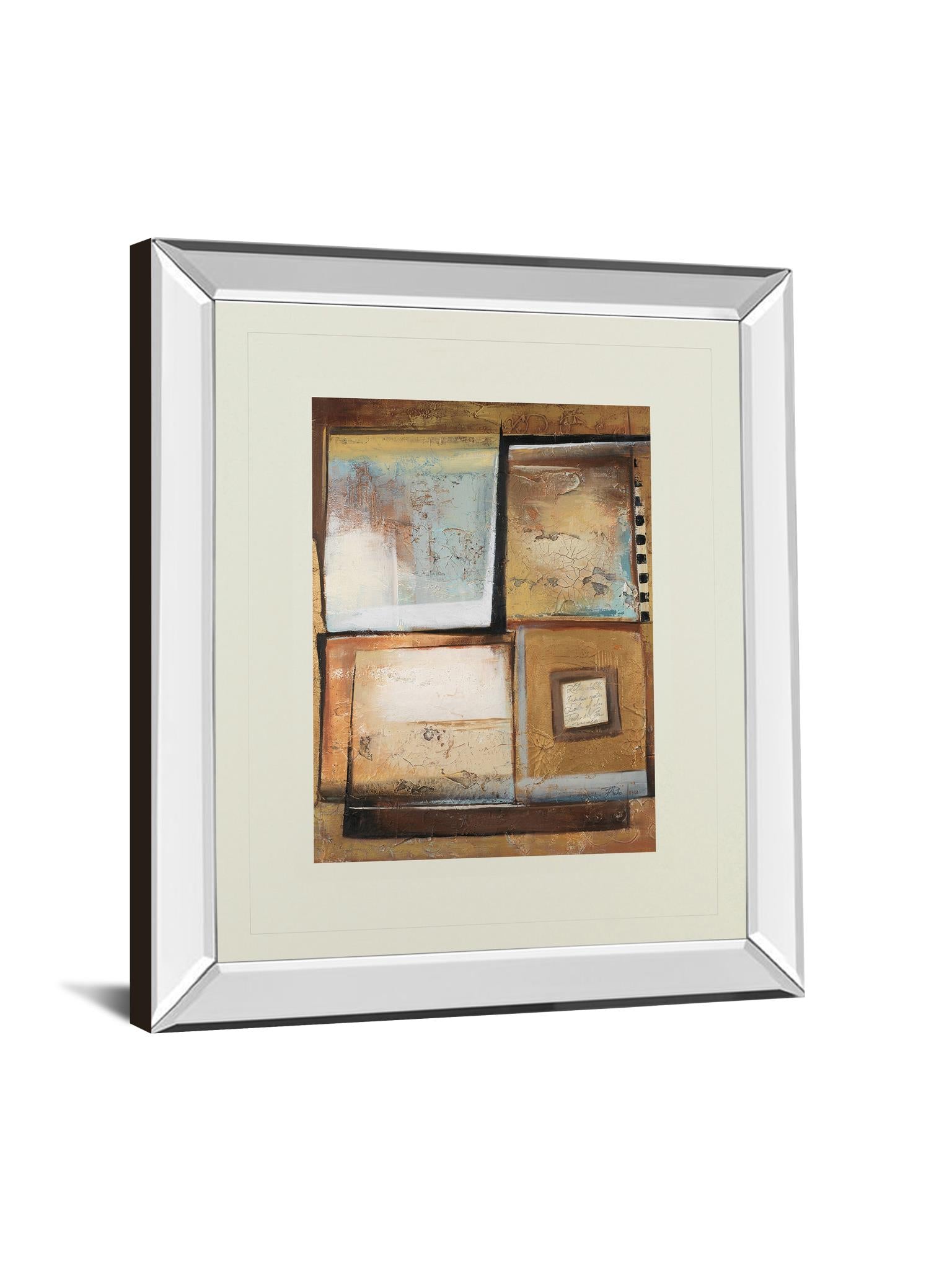 Mirrored Frame Abstract Ii By Patricia Pinto 34X40 Mirror Frame Print