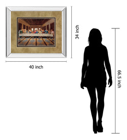 Mirrored Frame Last Supper By 34X40 Mirror Frame Print