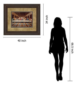 Last Supper By 34X40 Framed Print