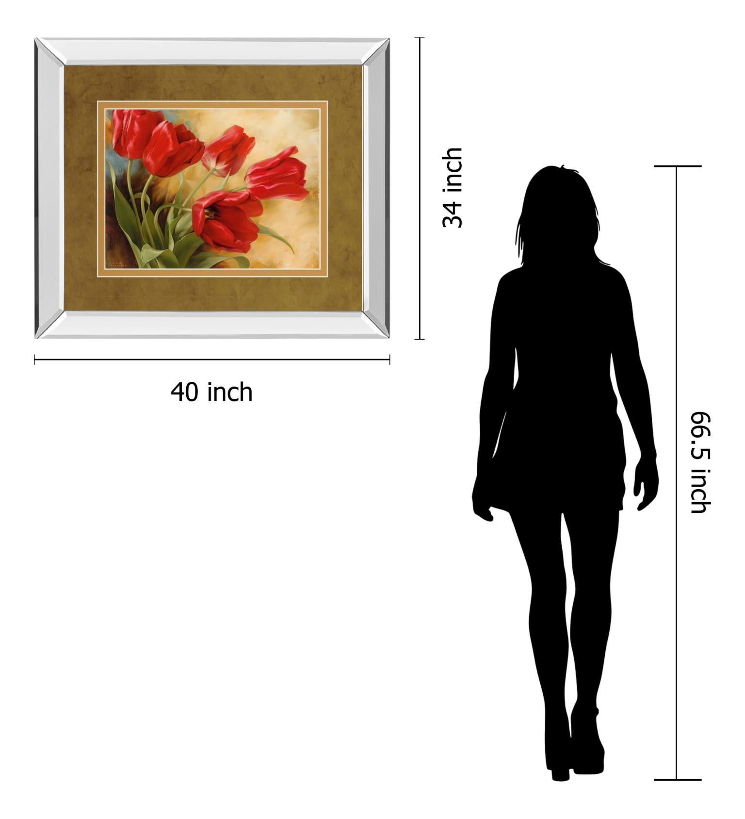 Mirrored Frame Garden In Hollard Ii By Igor Levashou 34X40 Mirror Frame Print