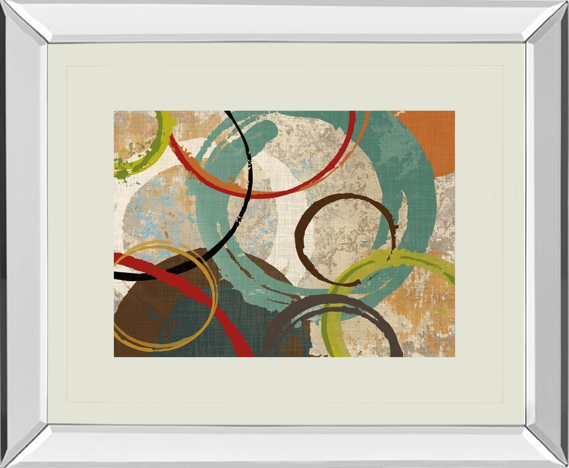 Mirrored Frame Away We Go Ii By Katrina Craven 34X40 Mirror Frame Print