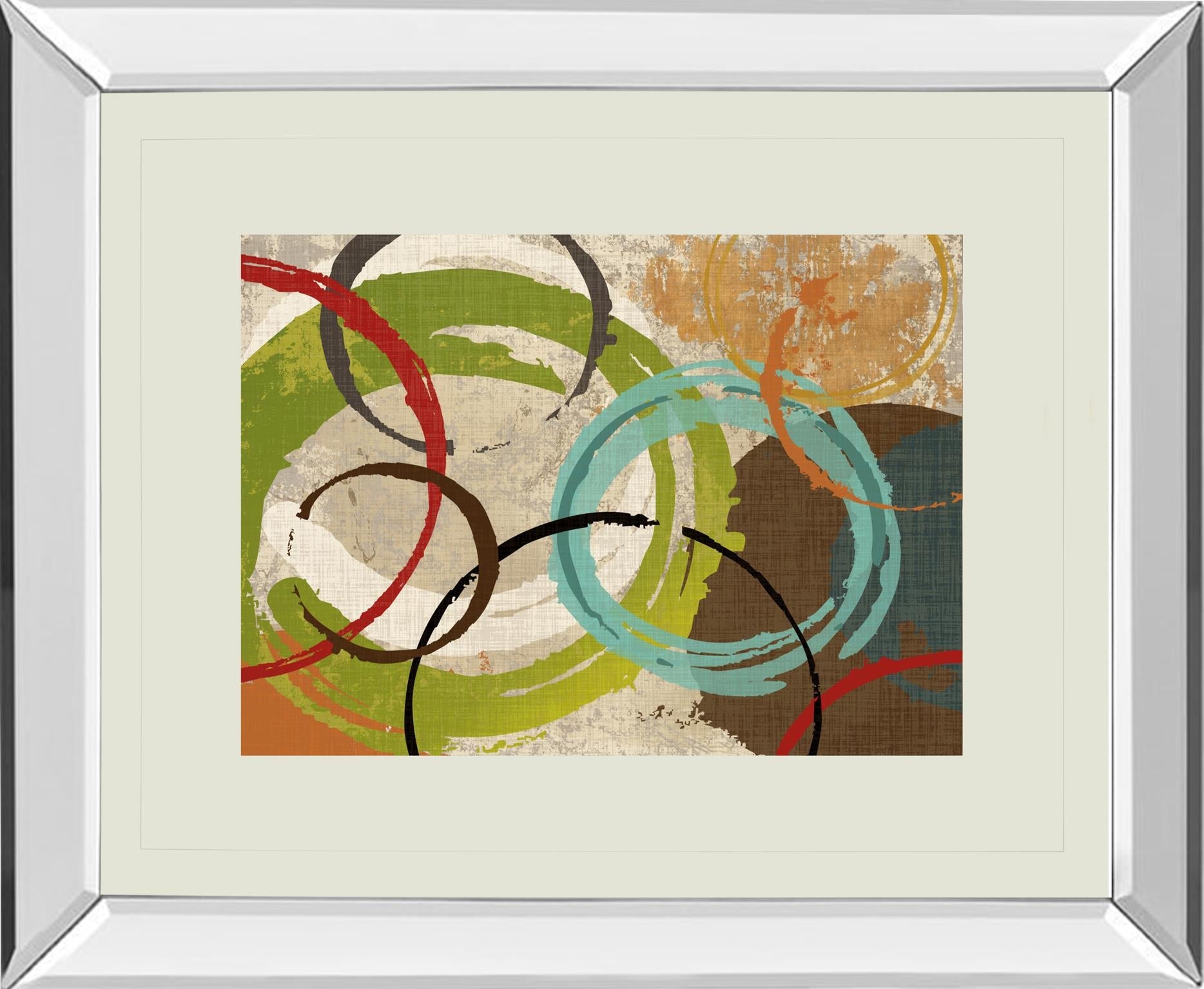 Mirrored Frame Away We Go I By Katrina Craven 34X40 Mirror Frame Print