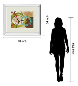 Mirrored Frame Away We Go I By Katrina Craven 34X40 Mirror Frame Print