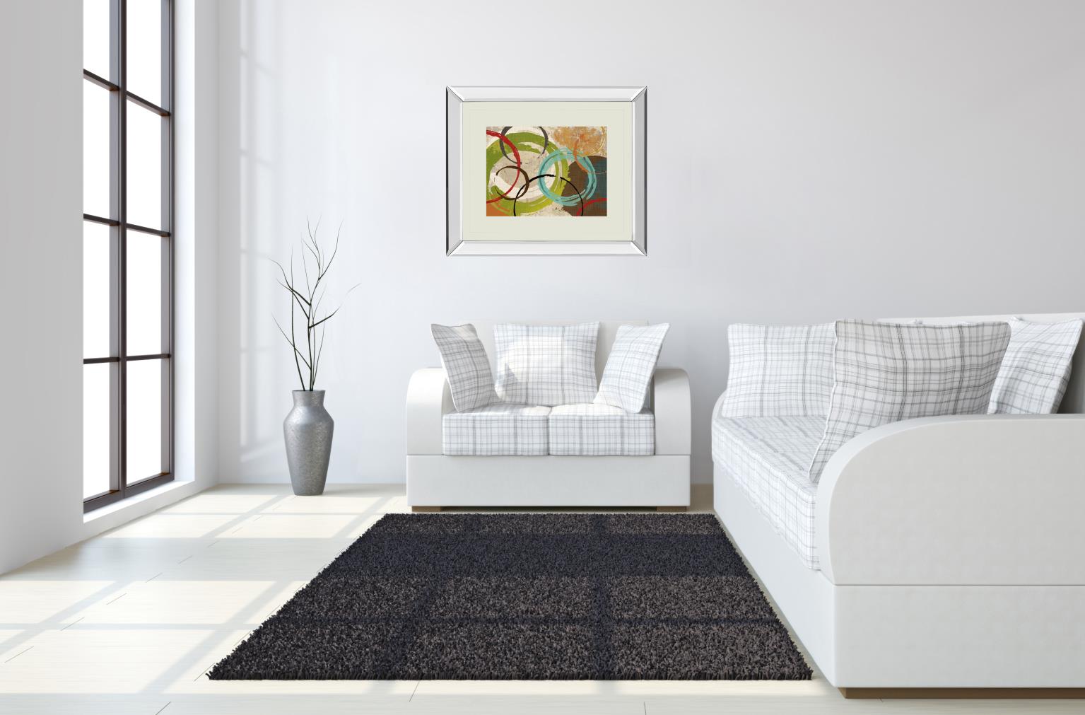 Mirrored Frame Away We Go I By Katrina Craven 34X40 Mirror Frame Print